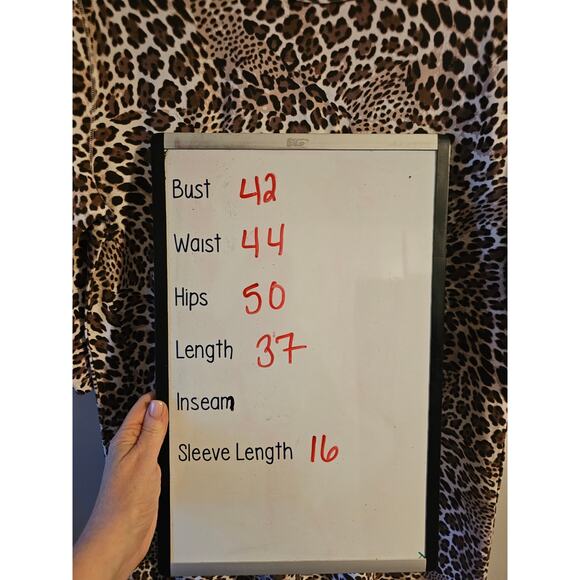 TYLER BOE Leopard  Cheetah Print 3/4 Sleeve trapeze Dress Size XL - Picture 7 of 7
